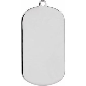Sterlium Plus 19 Gauge Dog Tag Stamping with External Drilled Eyelet