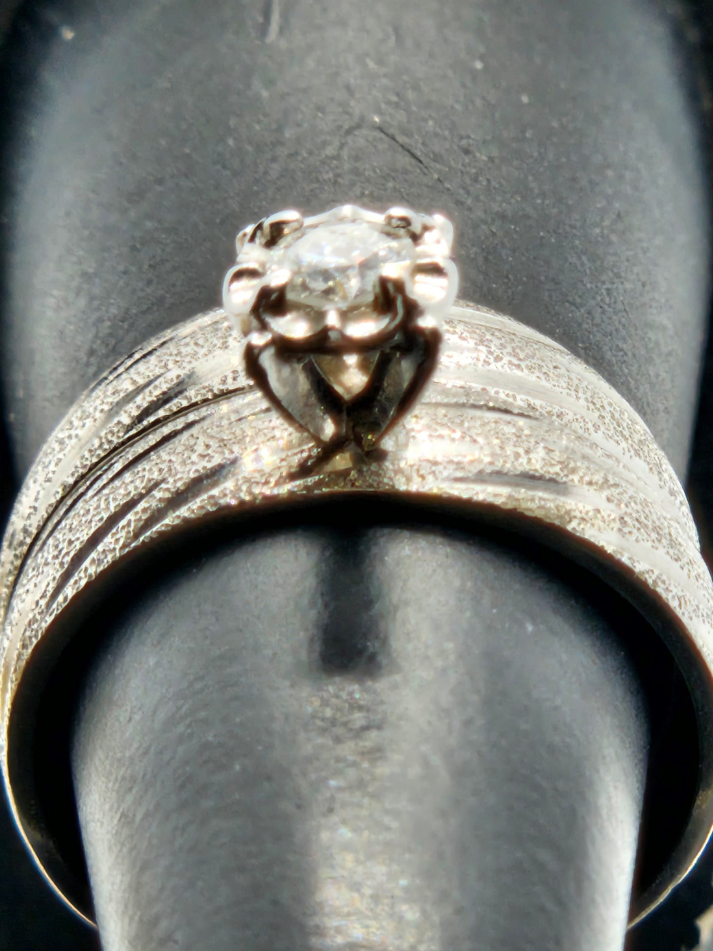 Vintage Illusion Wed Set .15CT DIA 14KTWG