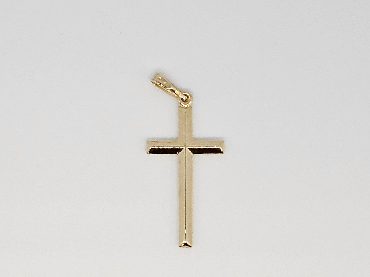 Knife Edge Cross 14KTYG Pendent