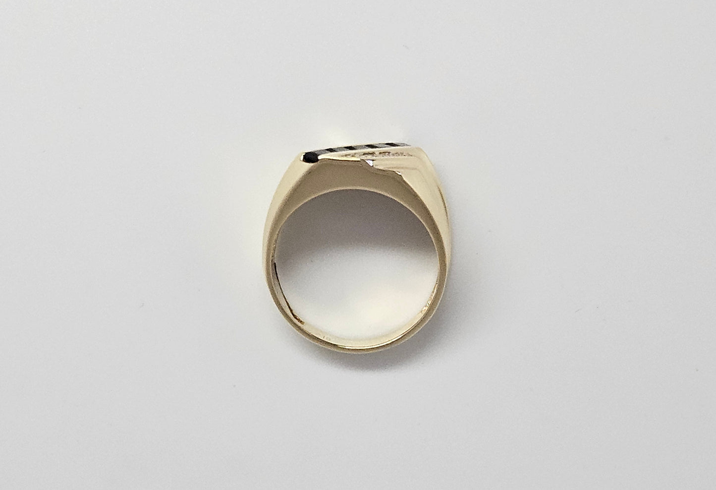 Men's Sapphire Dia Ring 5 Sap 10KYG 5.6g Sz8.5