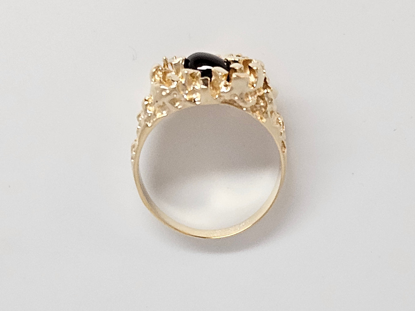 BLK Star Saph Nugget Ring 10KYG SIZE11