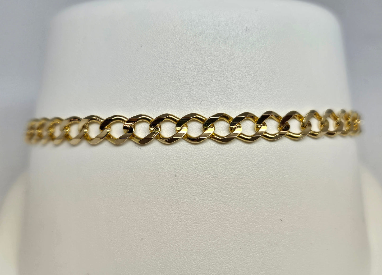 Curb Link Brac 14KYG 7" 4.4mmW 3.9Gr
