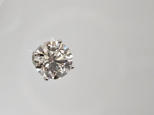 1.00ct Single Stud Men IGI D/VS1 w/Protektor 14KWG