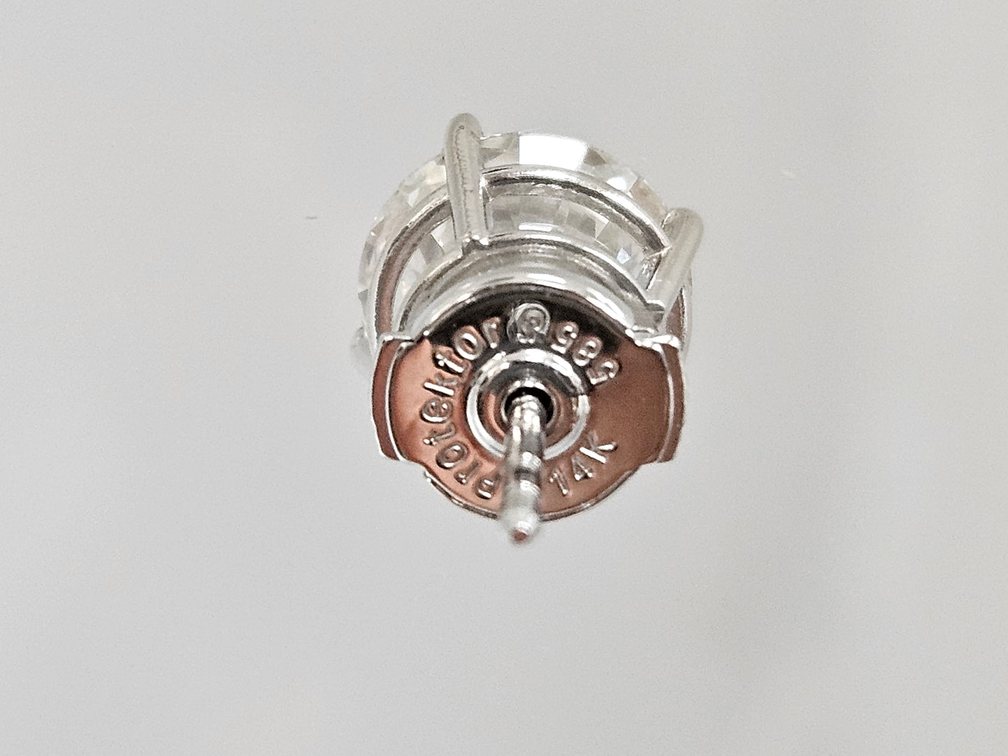 1.00ct Single Stud Men IGI D/VS1 w/Protektor 14KWG