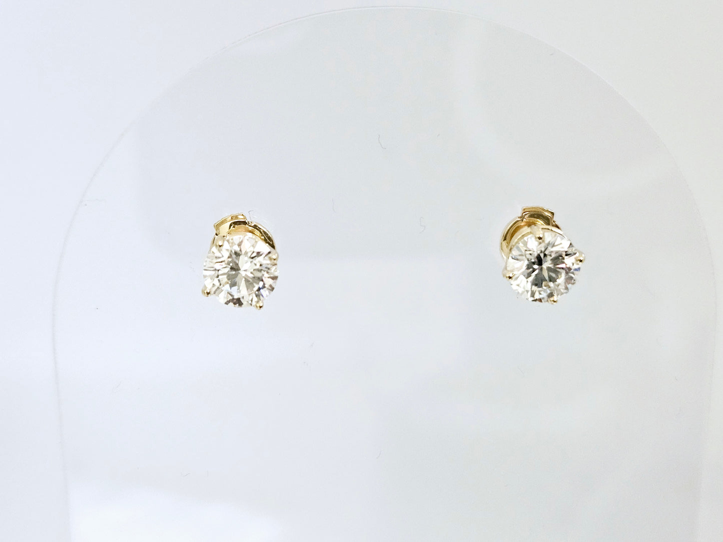 2.00cttw LG Dia Ear studs IGI D/vs1 14kyg W/Protect