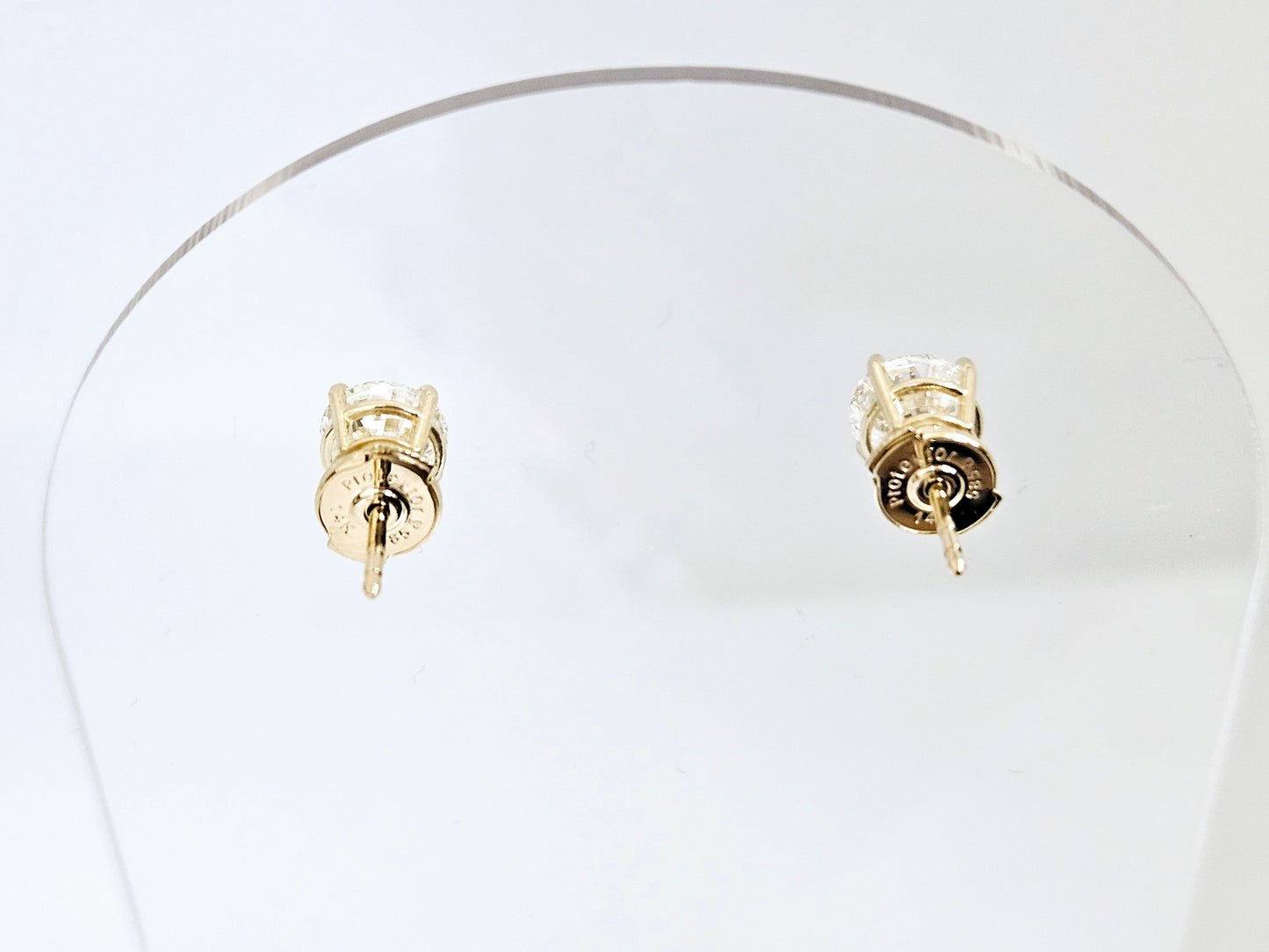 2.00cttw LG Dia Ear studs IGI D/vs1 14kyg W/Protect