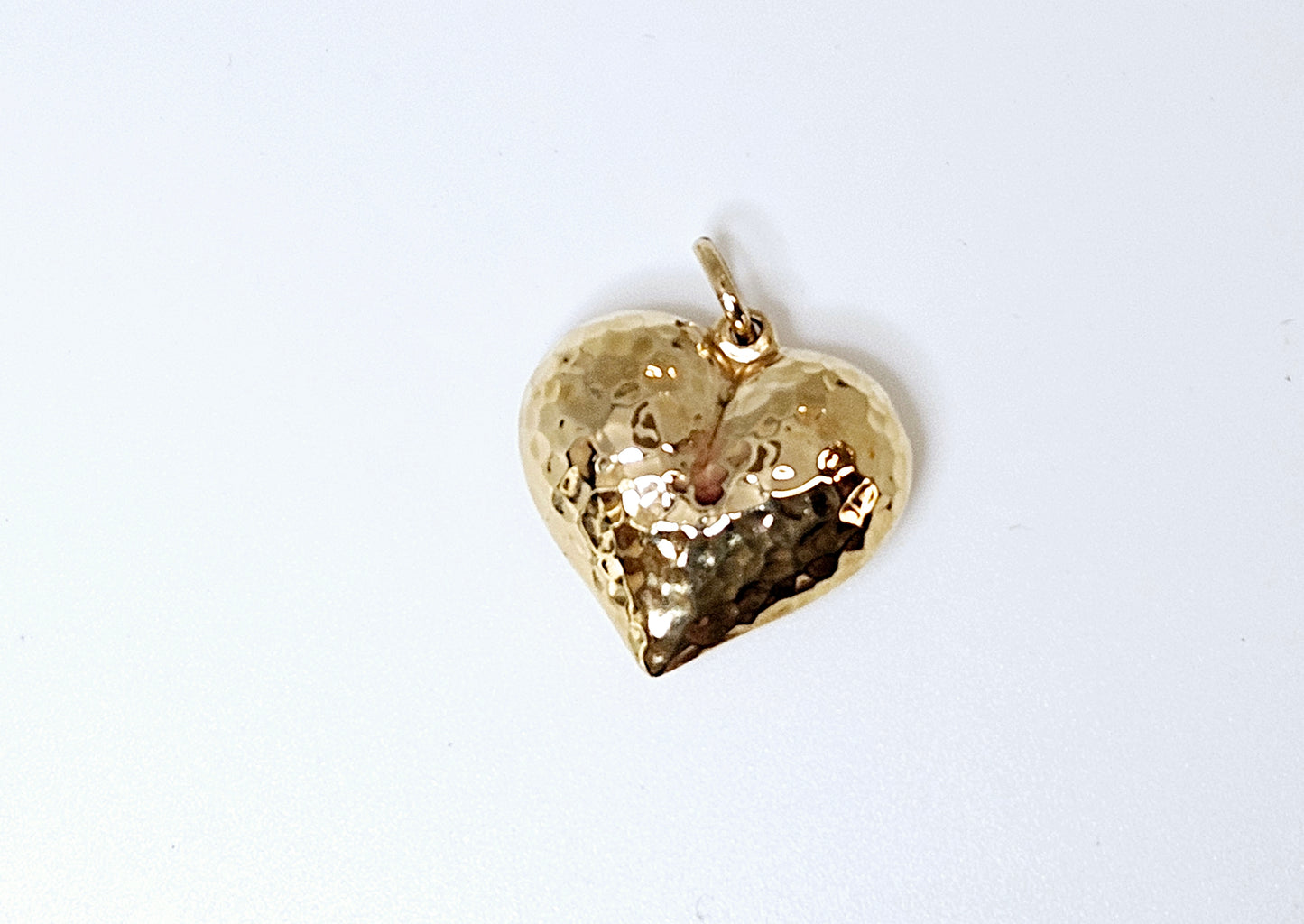 Hammered Heart Pendent 14kyg 2.5g