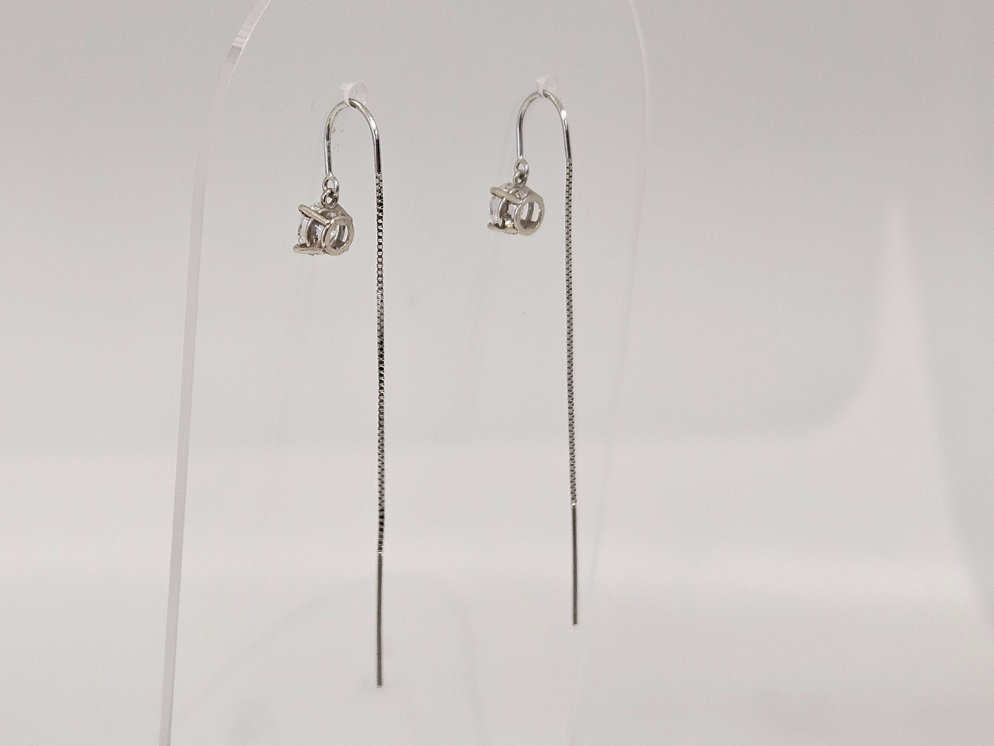 1.11Ct Diamond Threader Ear in 14K WG