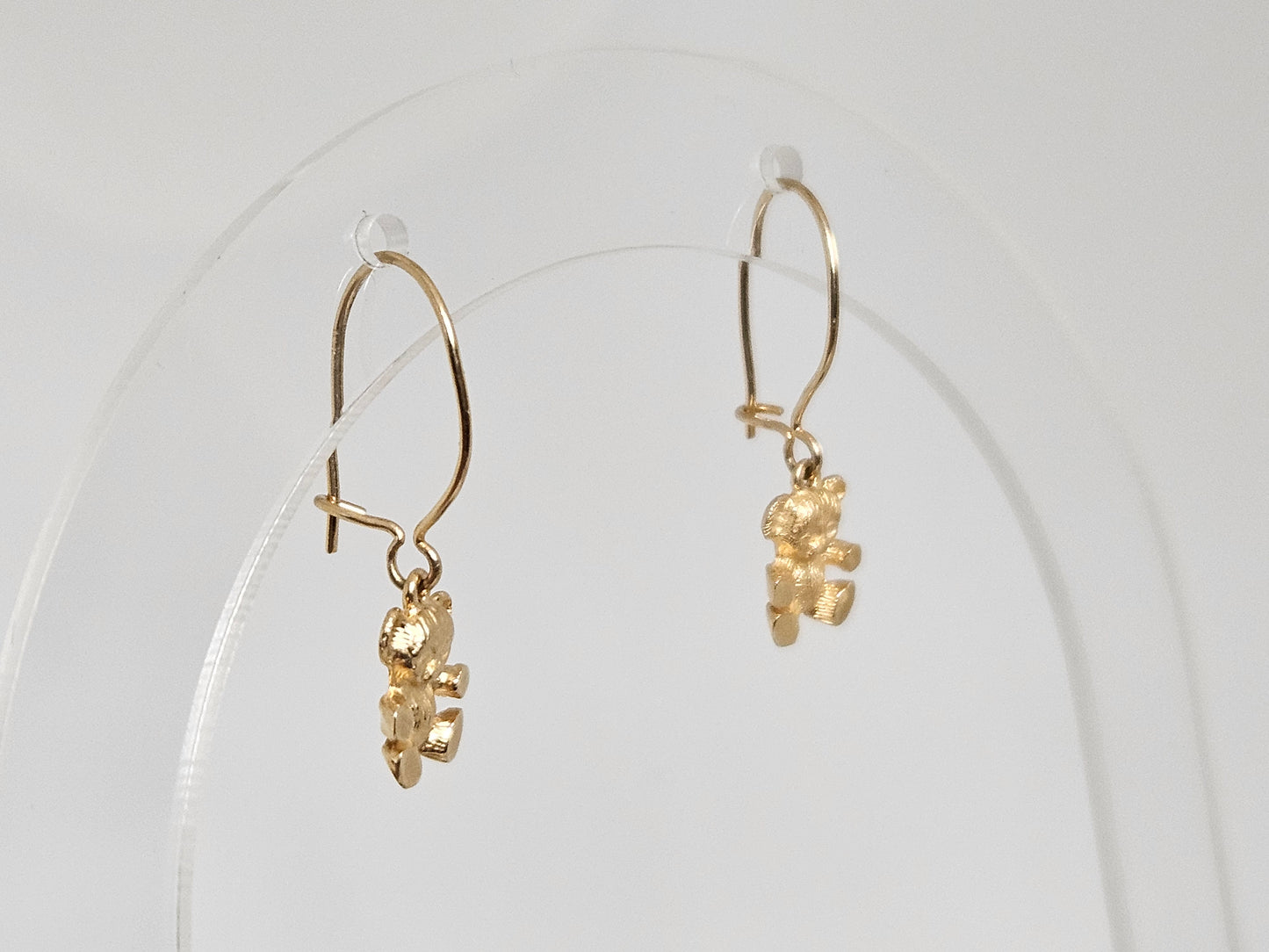 TEDDYBEAR EARRINGS14KTYG WIRE