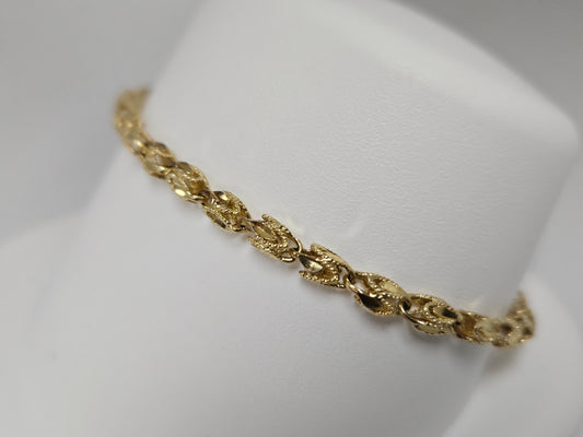 TURKISH ROPE BRACELET 7" 14KYG 4.7g