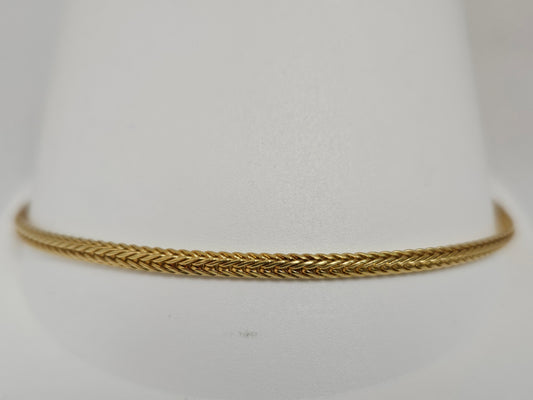 Wheat Bracelet 14KYG 8.5" 2.5mm 5.5g