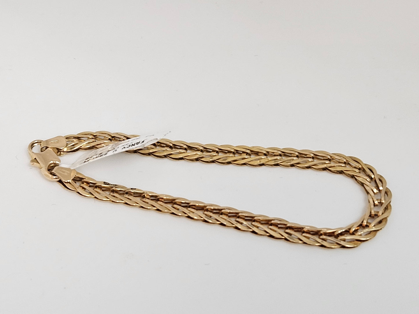Fancy V Bracelet 7" 14KYG 6.2g
