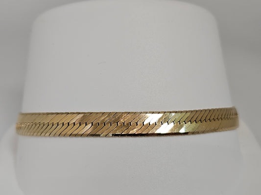 7" HBONE  bracelet 14KYG 9.2g
