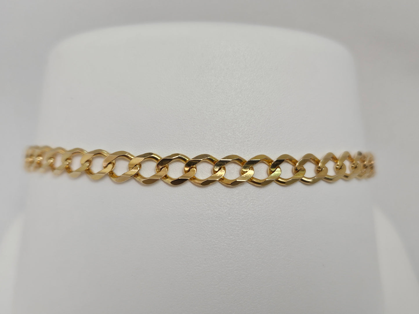 Curb Link Brac 14KYG 7" 4.4mmW 3.9Gr