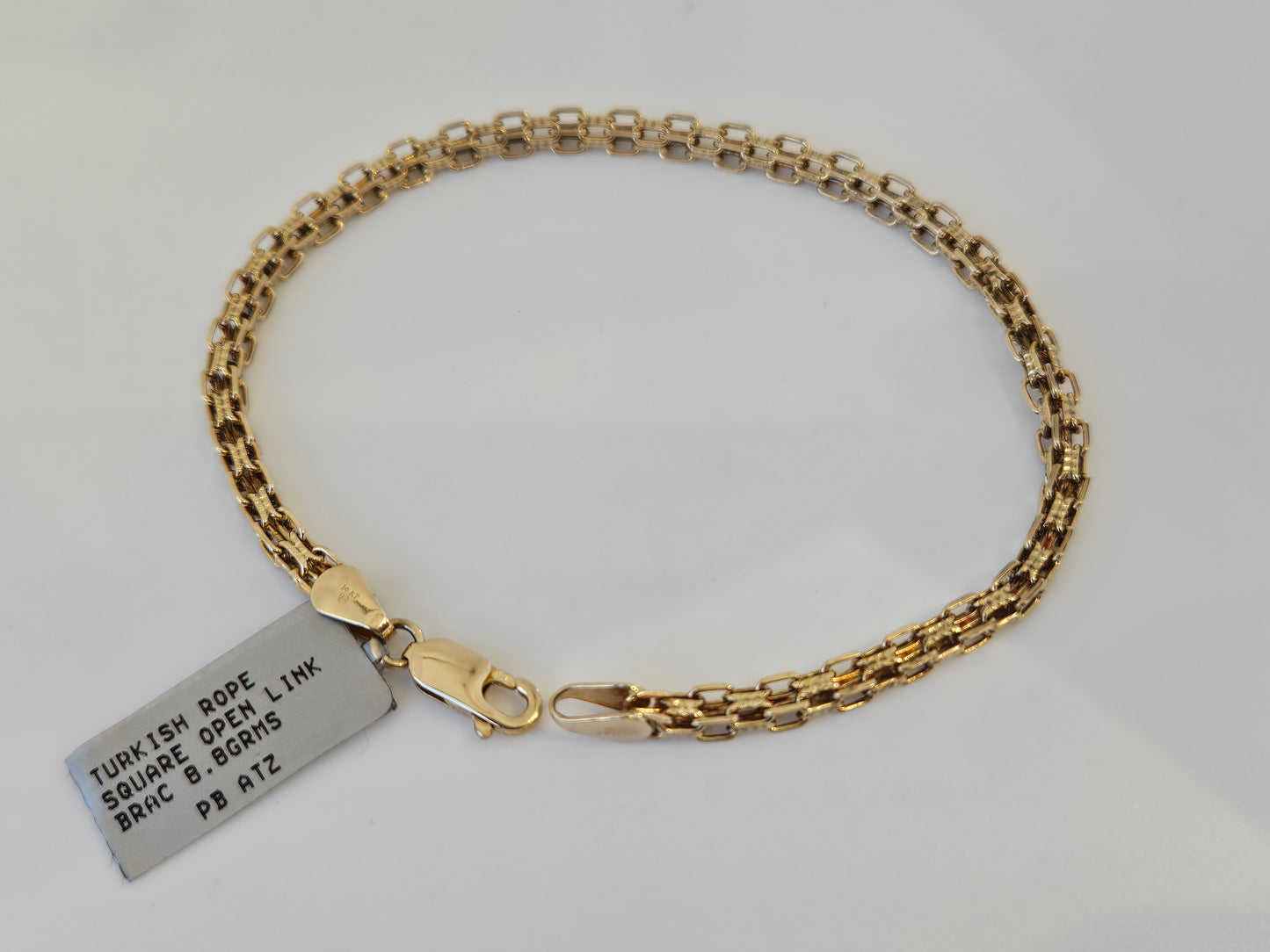 Tukish Rope Square Open Link BRAC 3mm 8.8g