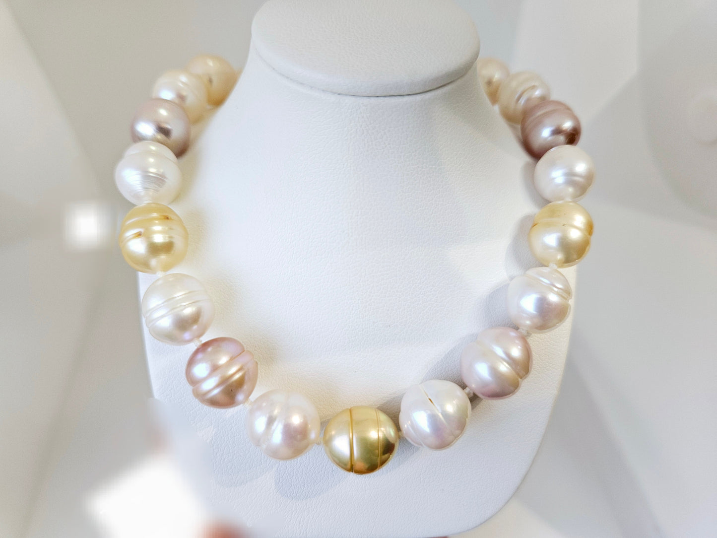 CIRCLE MULTICOLOR PEARL 16" 14KYG 10MM