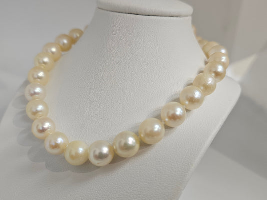 Pearl Necklace 14"cream SS clasp 7MM