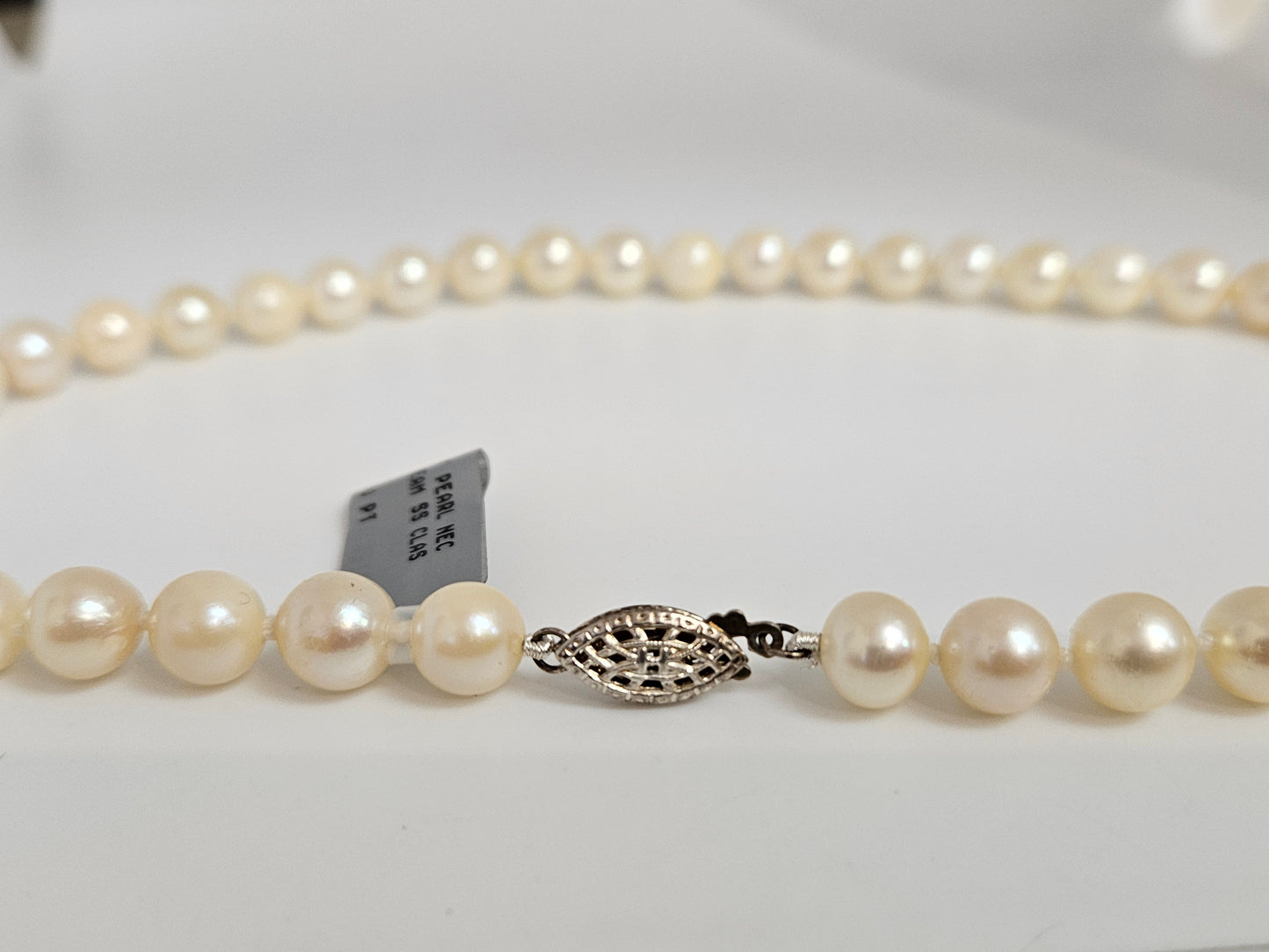 Pearl Necklace 14"cream SS clasp 7MM