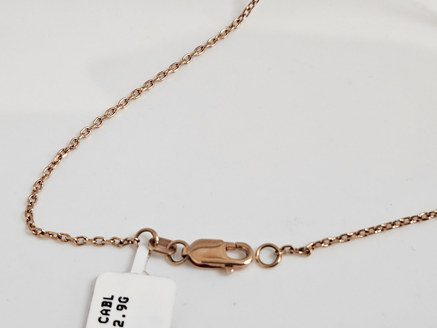 Cable Chain 14KRG 20" 1.4mm 2.9g