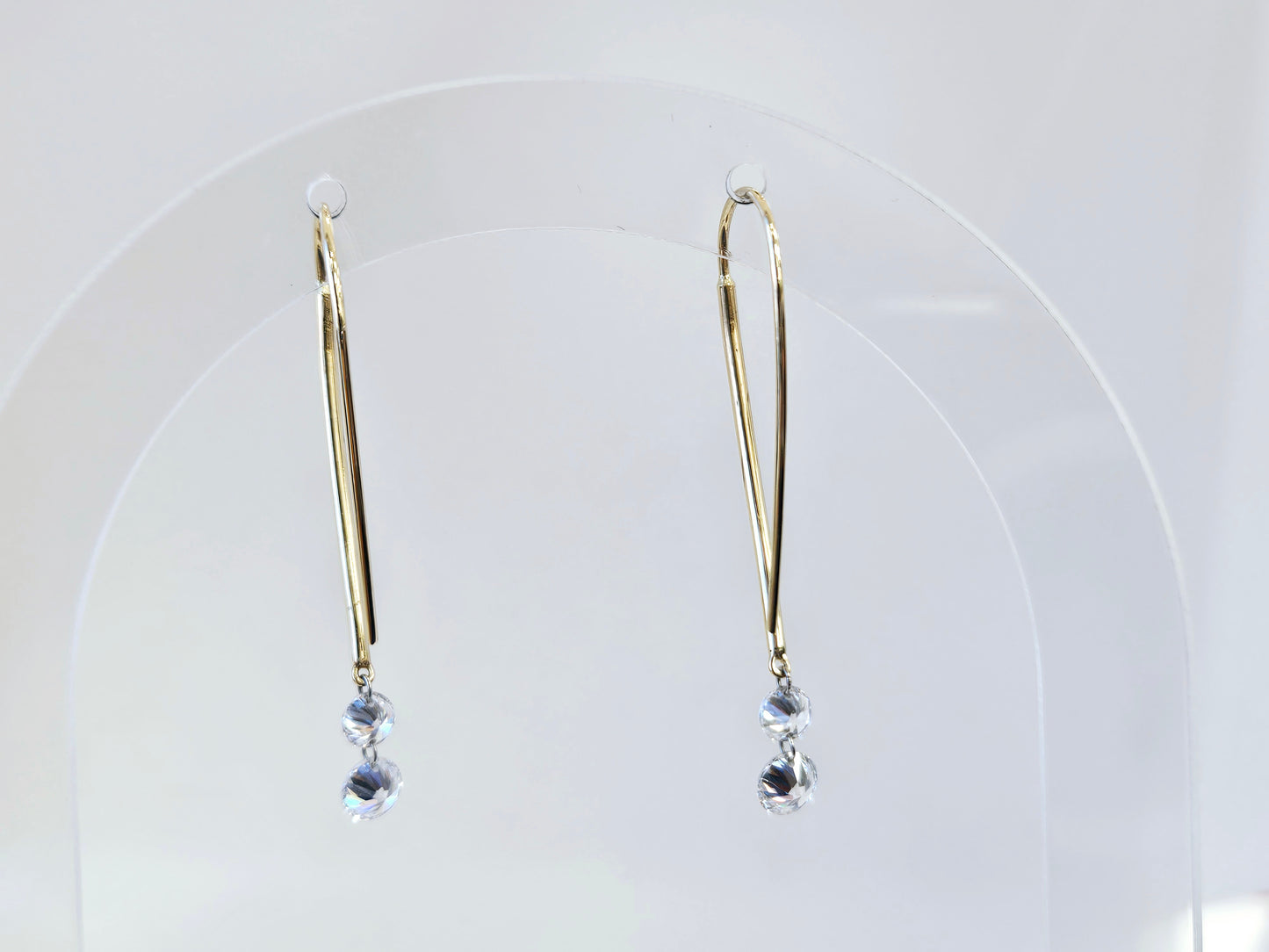 Floating Dia Ears 14kyg 4rds-1.01cttw E/VS2