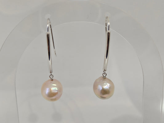 Pearl Dangle ear 14KWG Hook 11mm P