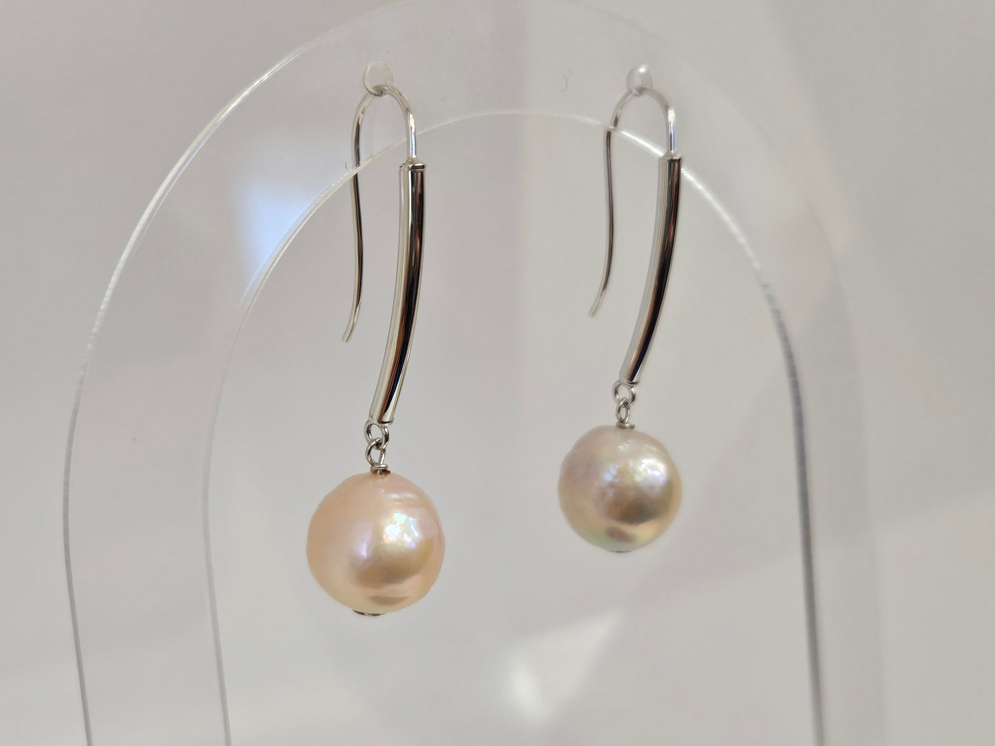 Pearl Dangle ear 14KWG Hook 11mm P
