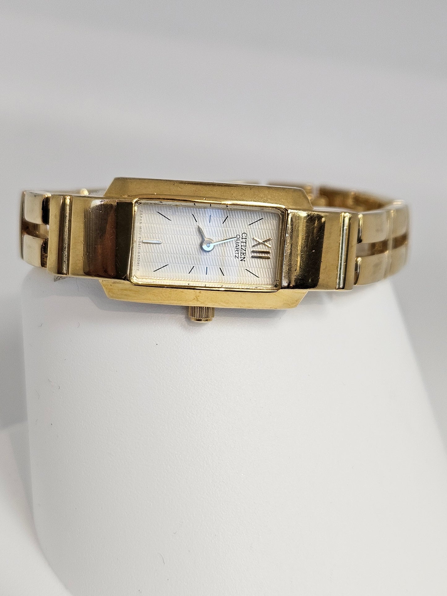 CITIZEN WATCH LADIES YG TONE SQUARE LINKS