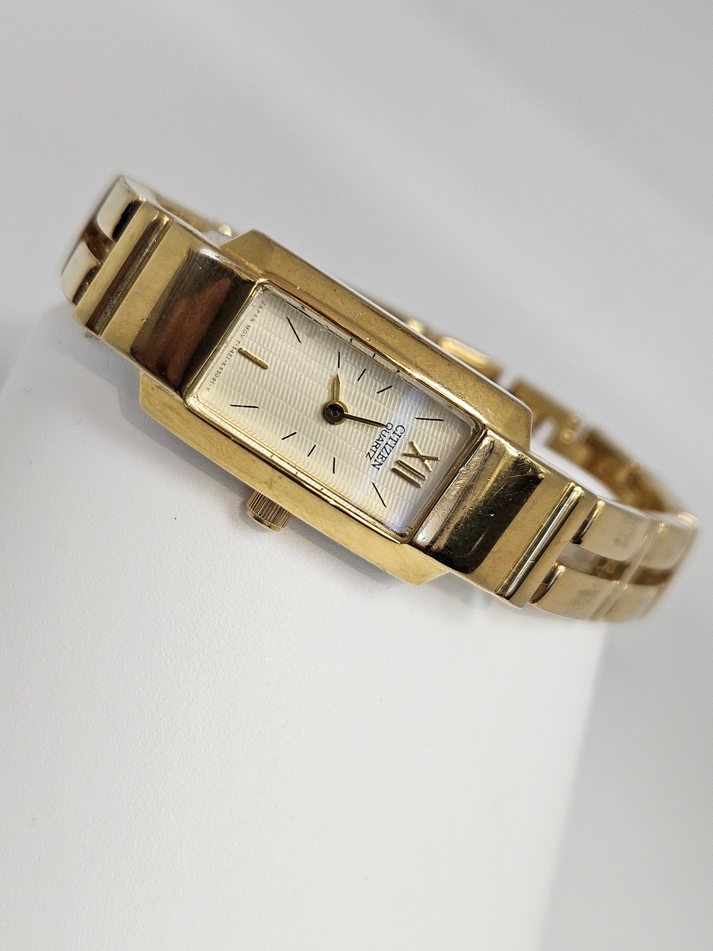 CITIZEN WATCH LADIES YG TONE SQUARE LINKS