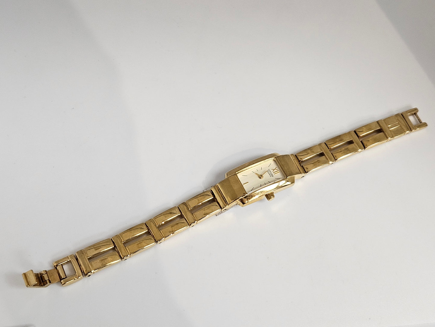 CITIZEN WATCH LADIES YG TONE SQUARE LINKS