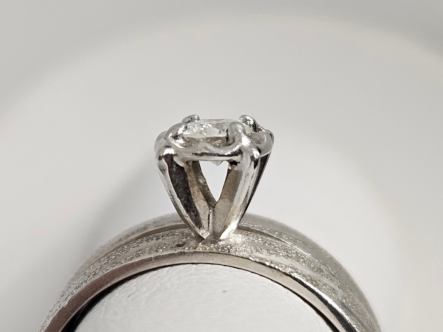 Vintage Illusion Wed Set .15CT DIA 14KTWG