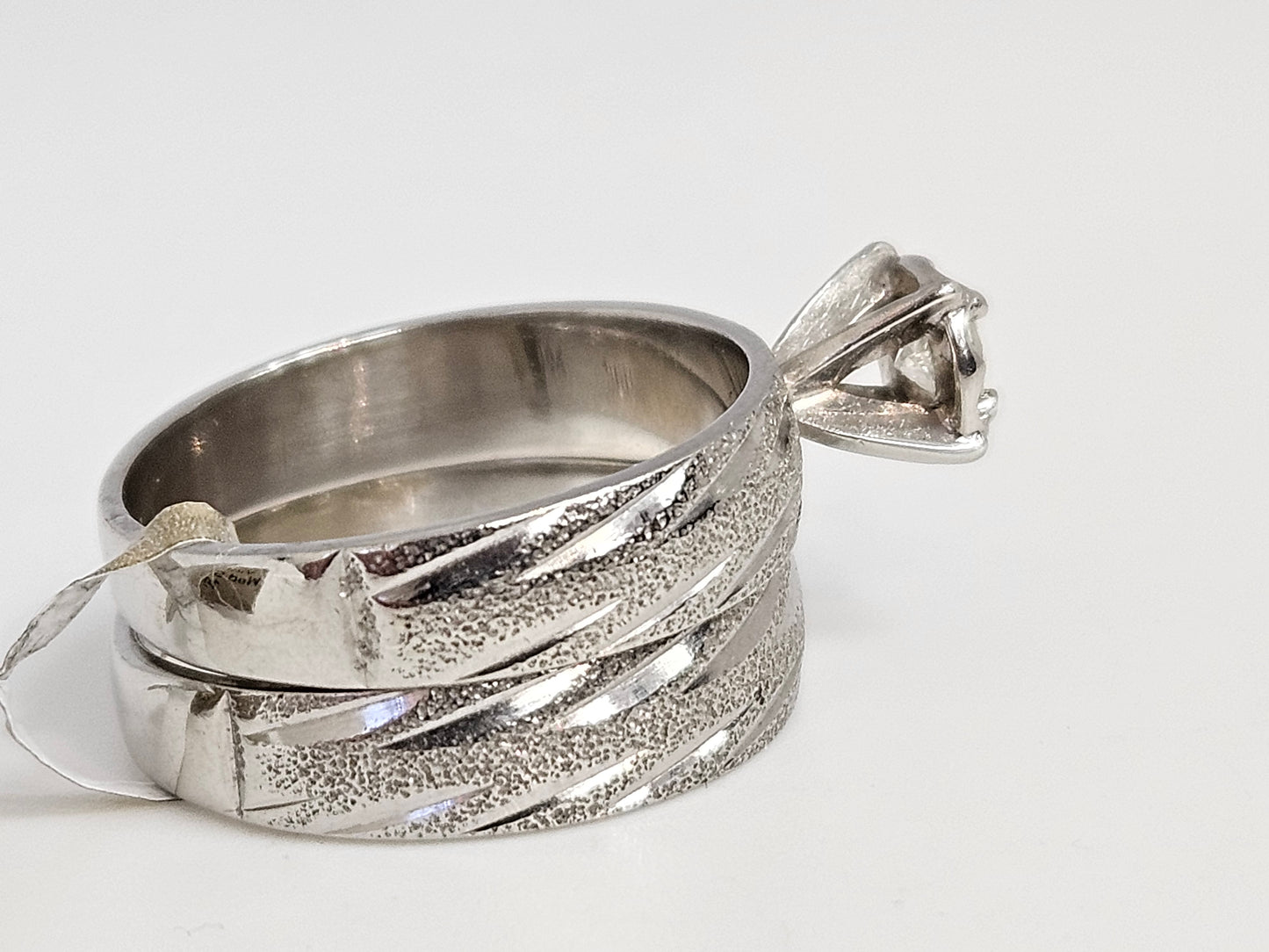 Vintage Illusion Wed Set .15CT DIA 14KTWG