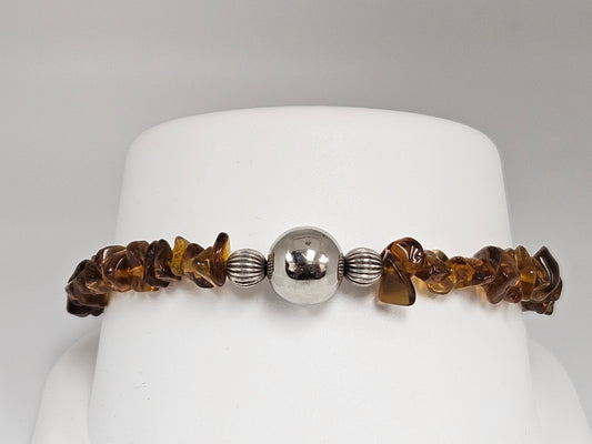 SS & AMBER BRACELET