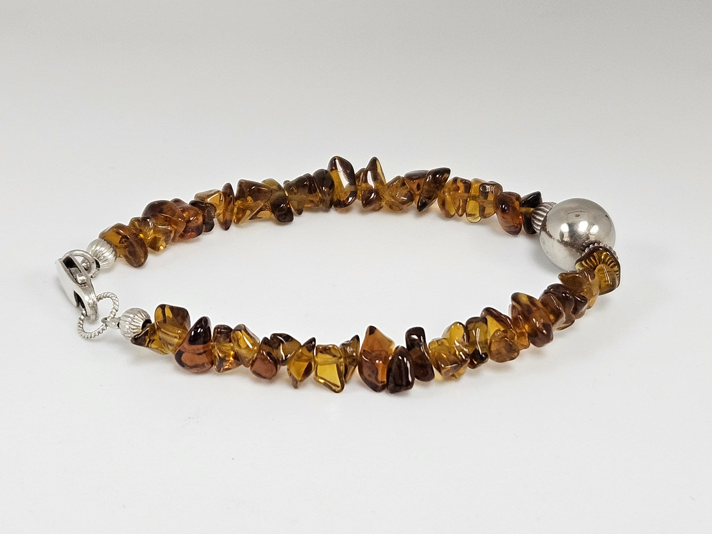 SS & AMBER BRACELET