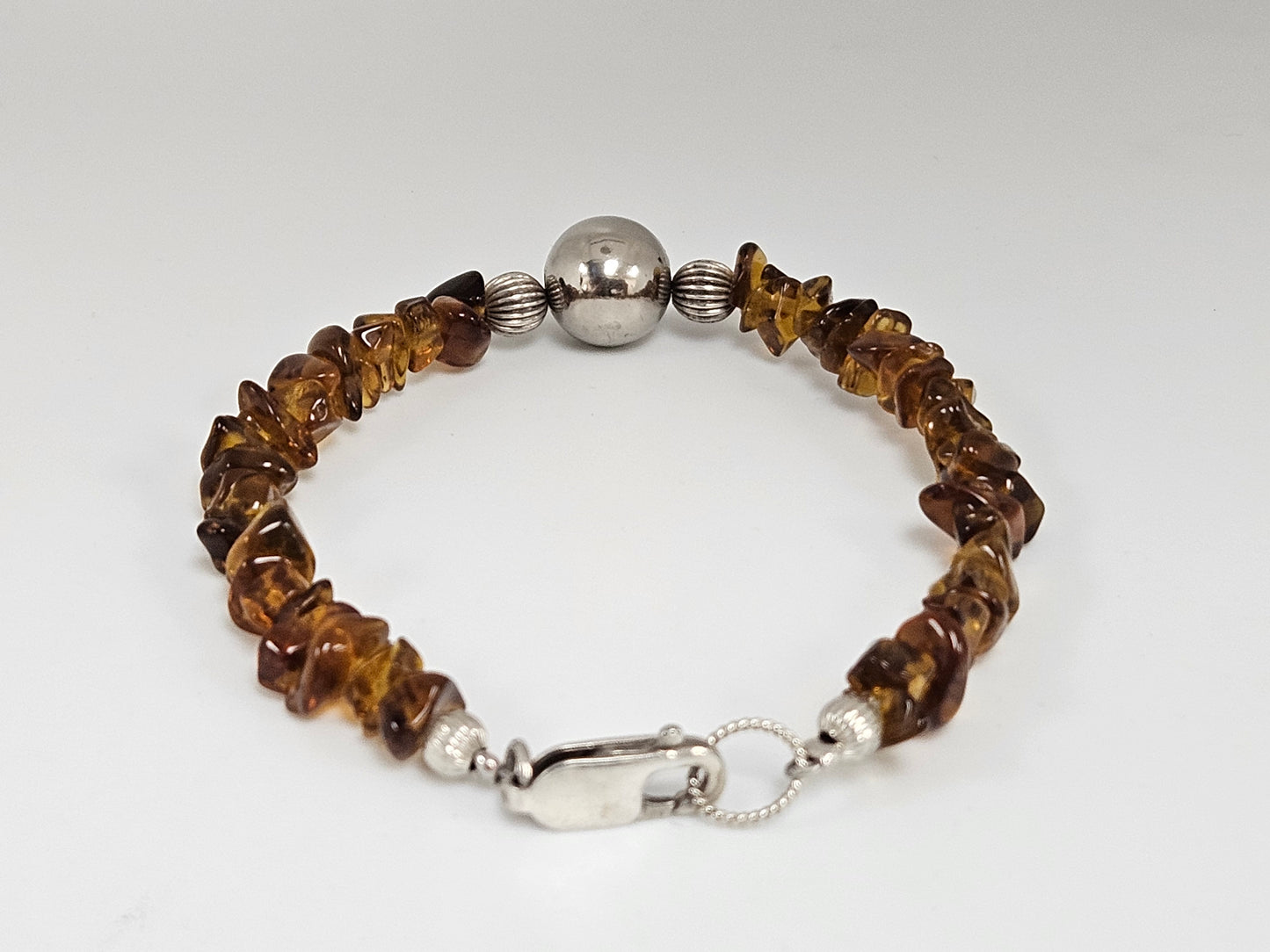 SS & AMBER BRACELET