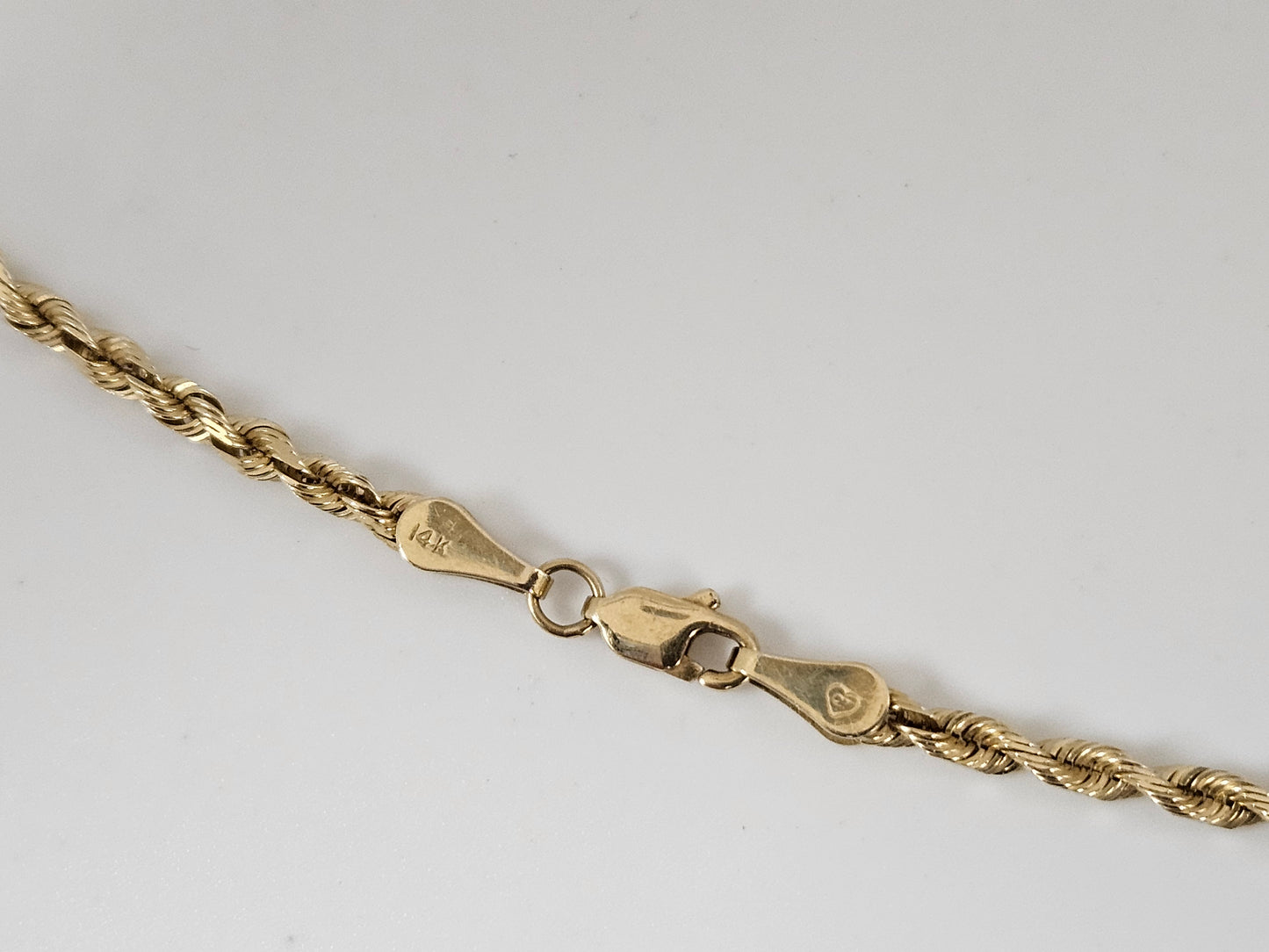 Solid DC Rope Chain 14kyg 18" 8.1g