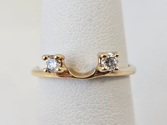 Diamond Jacket ring 14 KYG .28cttw Sz4.5 1.41g