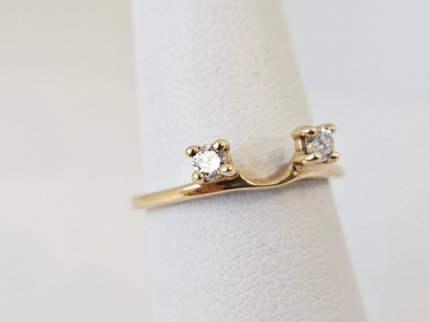 Diamond Jacket ring 14 KYG .28cttw Sz4.5 1.41g