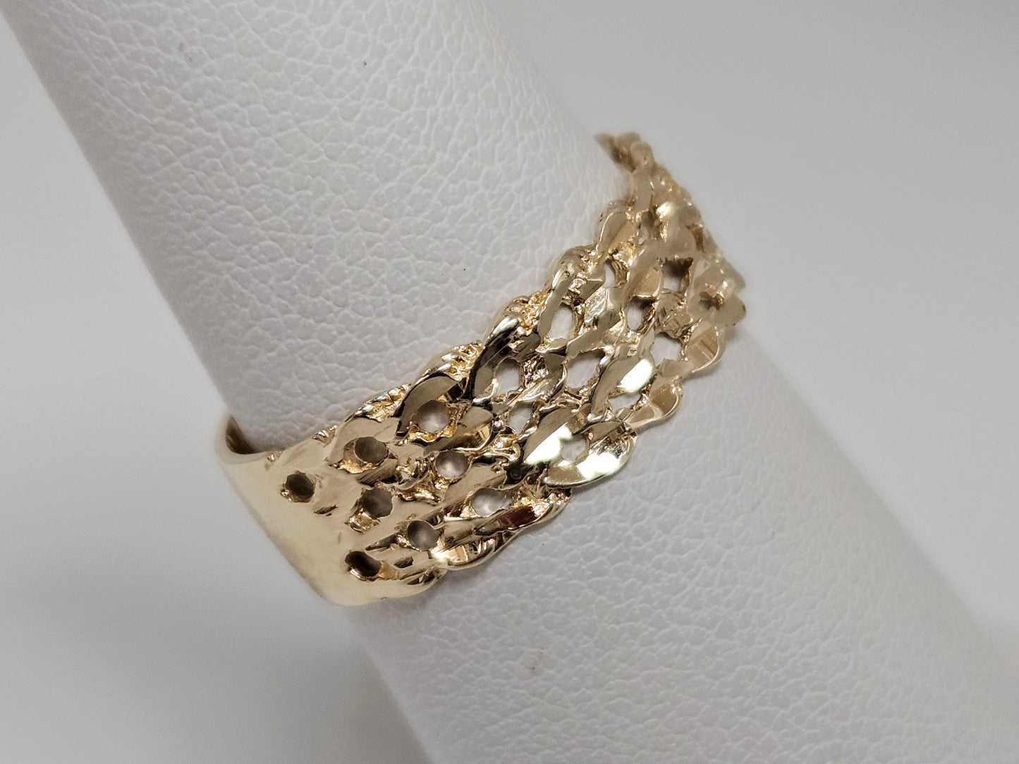 Dia Cut Band 14KYG 7mm SZ6.5 2.3GR