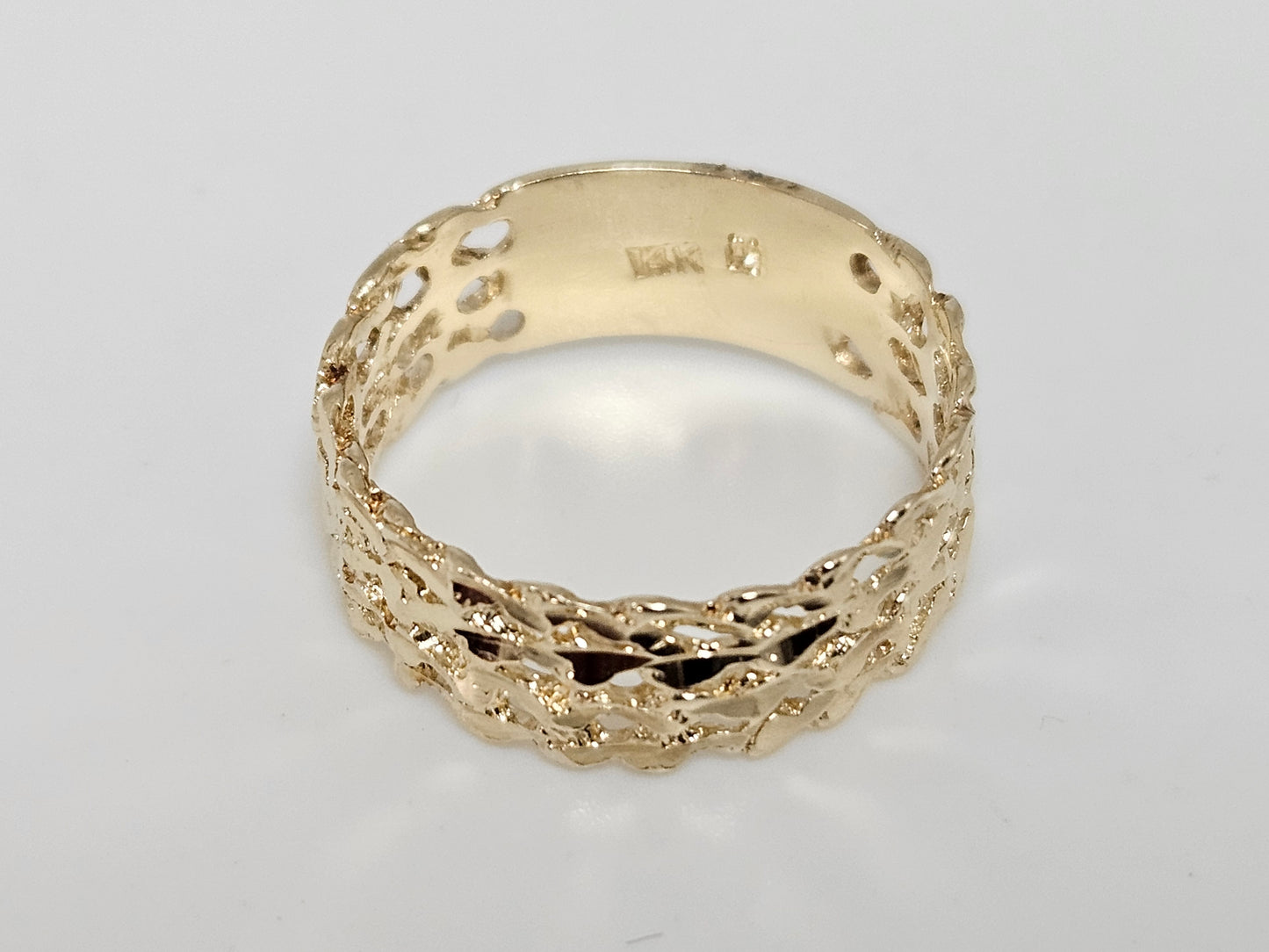 Dia Cut Band 14KYG 7mm SZ6.5 2.3GR