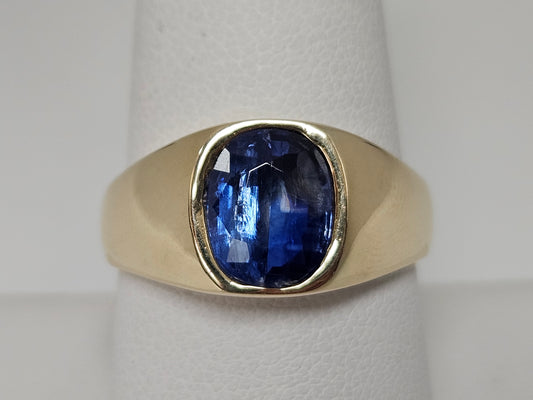 Men's Blue Kyanite Ring, 1.85CT 14KYG 3.97g Sz9
