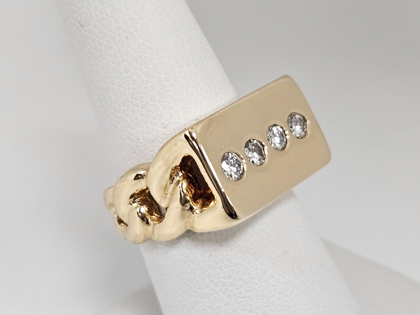 DIA Signet Ring .40cttw 14KYG 16g Sz7.25