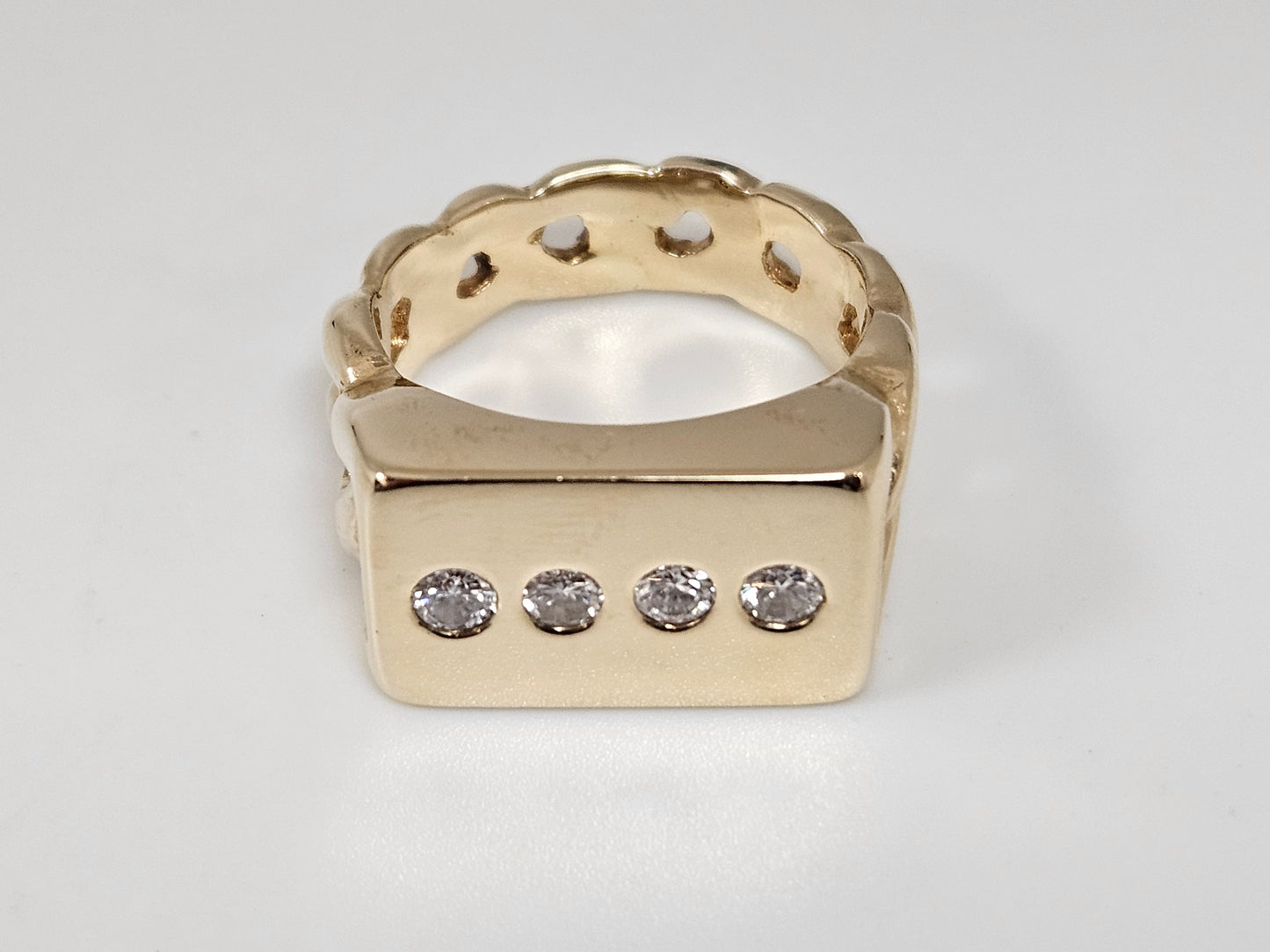 DIA Signet Ring .40cttw 14KYG 16g Sz7.25