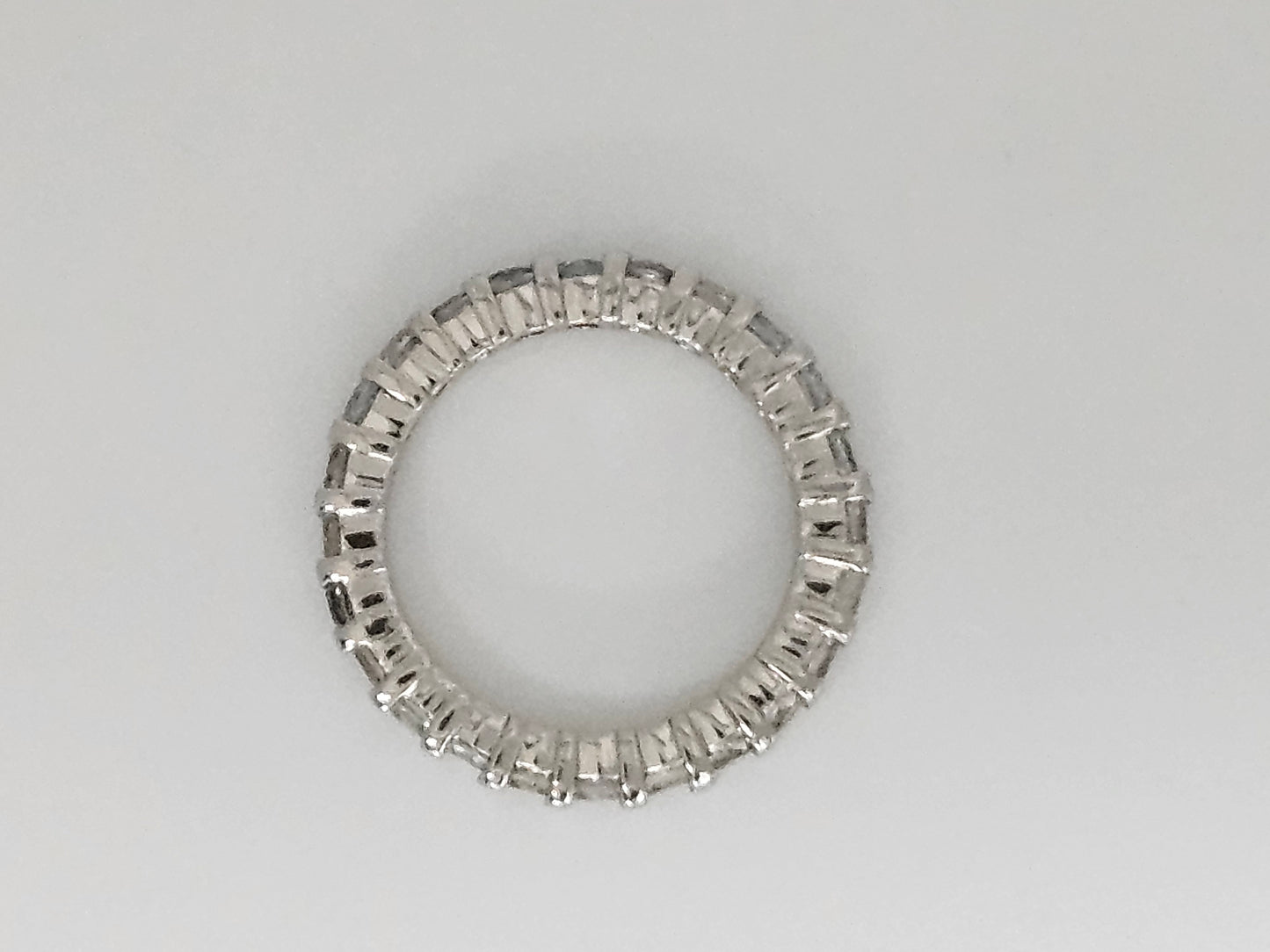 Sterling Silver Round CZ Eternity Ring Sz9