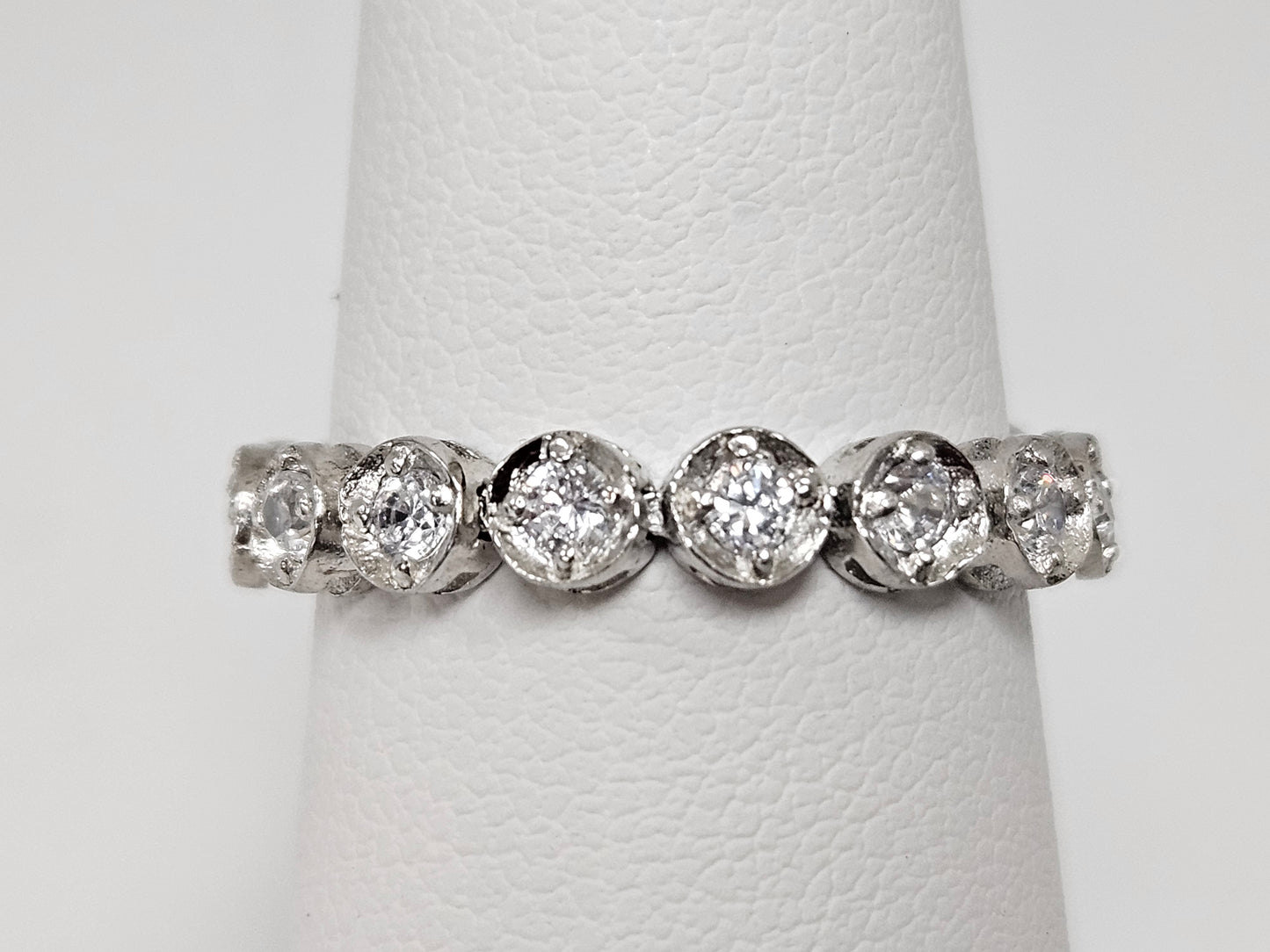 CZ Flexible Eternity Band/Ring Sz6