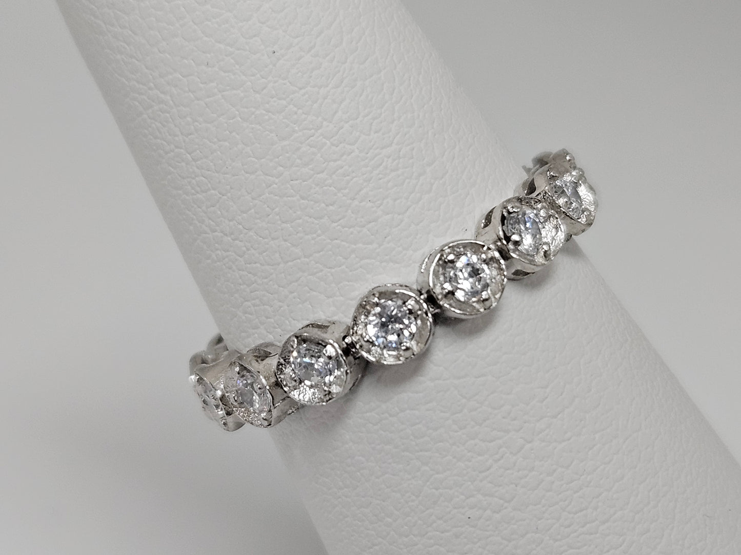 CZ Flexible Eternity Band/Ring Sz6