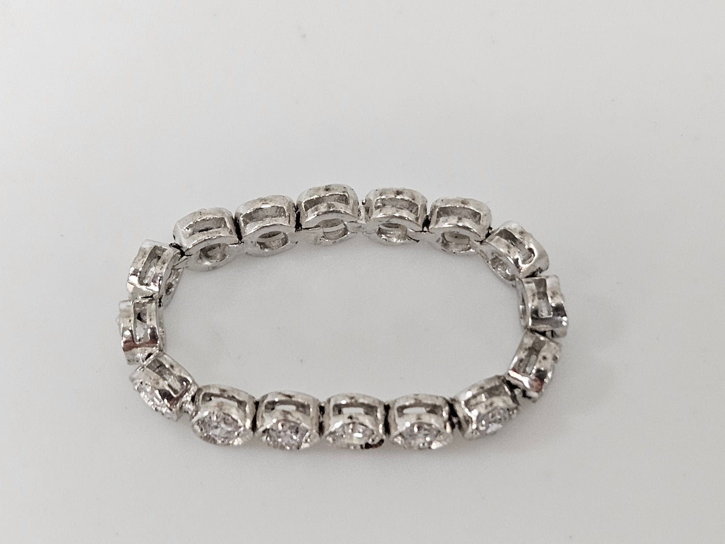 CZ Flexible Eternity Band/Ring Sz6