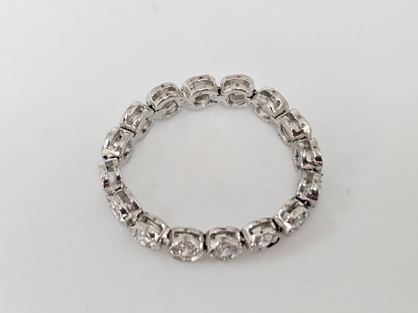 CZ Flexible Eternity Band/Ring Sz6
