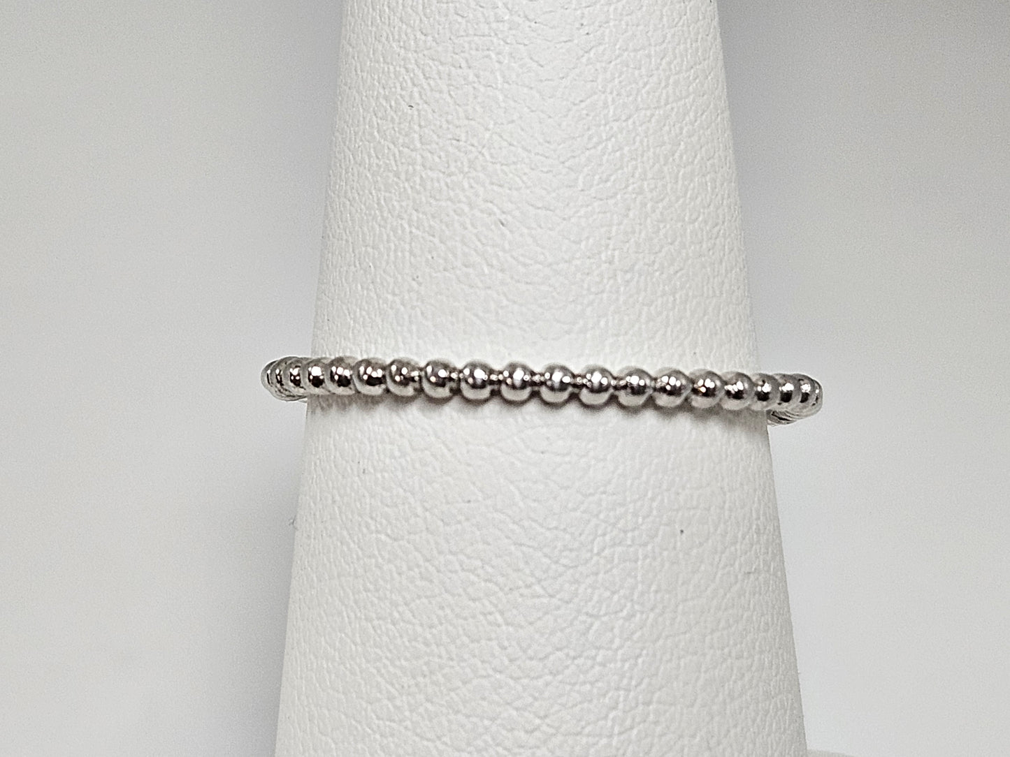 Sterling Silver Beaded Ring Sz10