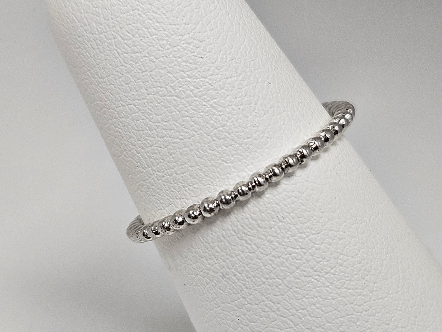 Sterling Silver Beaded Ring Sz10