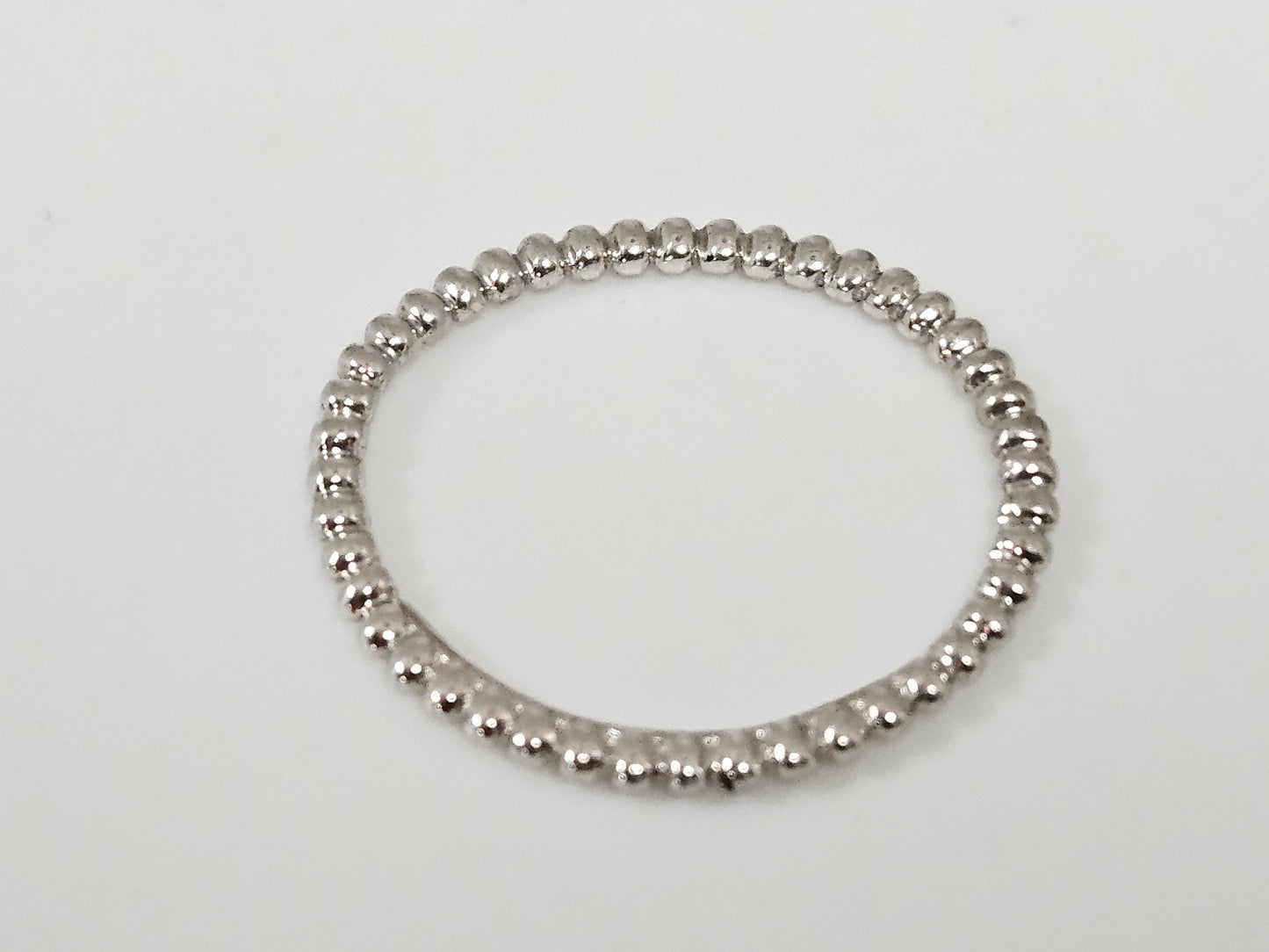 Sterling Silver Beaded Ring Sz10